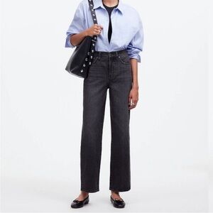 Madewell NWT Black The Perfect Vintage Wide-Leg Jean
